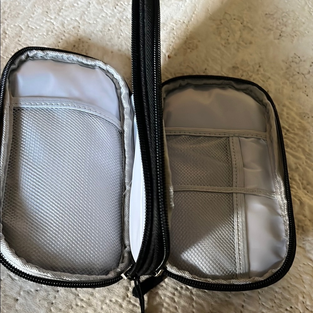 Black and Gray Durable Toiletry Bag with Padded Interior